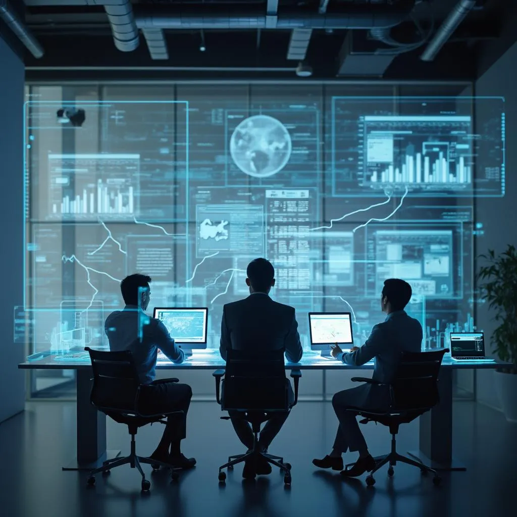 Equipo trabajando con tecnologías avanzadas